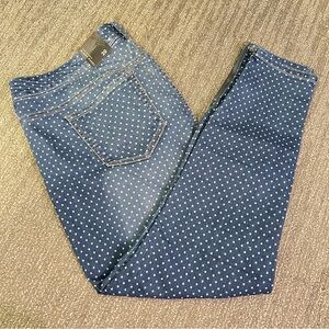 Torrid Polka Dot 5-Pocket Stiletto Ankle Zipper Skinny Jeans
